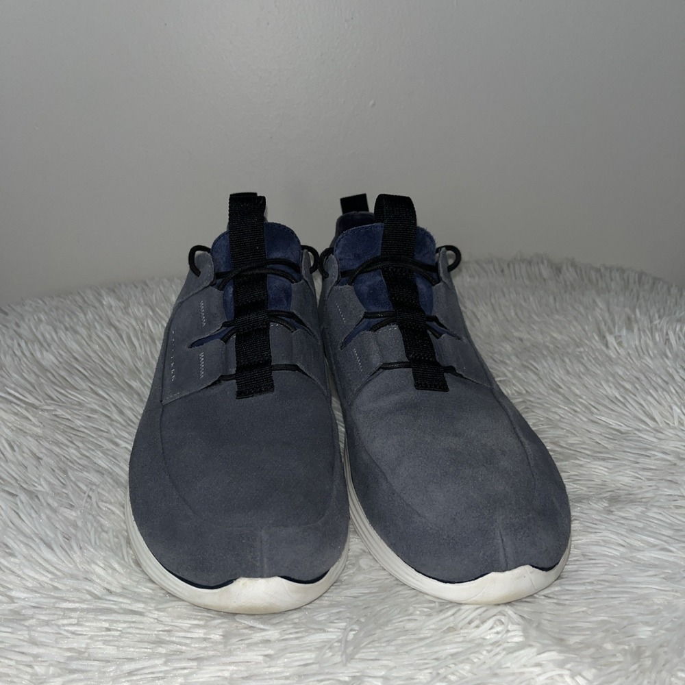 Cole Haan Grandsport Shoes Men's 13 M Blue Suede Oxford Sneakers Casual Preppy - Picture 2 of 16